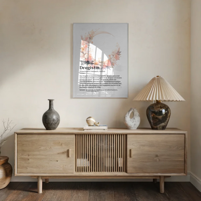 Acrylglas Bild Poster Definition Drogistin mit Namen Geschenkidee