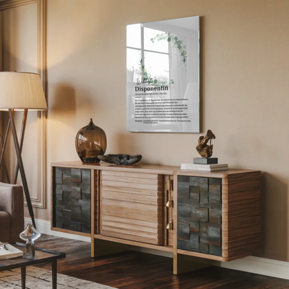 Acrylglas Bild Poster Definition Disponentin mit Namen Geschenk