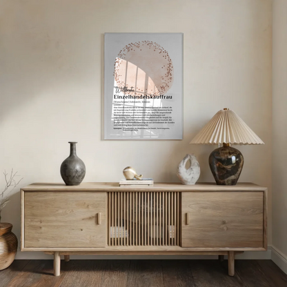 Acrylglas Bild Poster Definition Einzelhandelskauffrau Geschenk