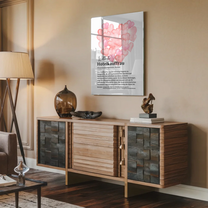 Acrylglas Bild Poster Definition Hotelkauffrau mit Namen Geschenk
