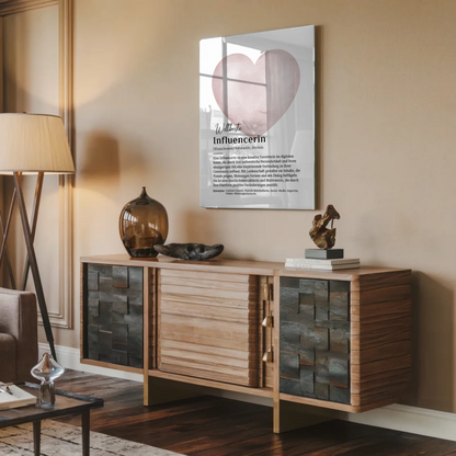 Acrylglas Bild Poster Definition Influencerin mit Namen Geschenkidee