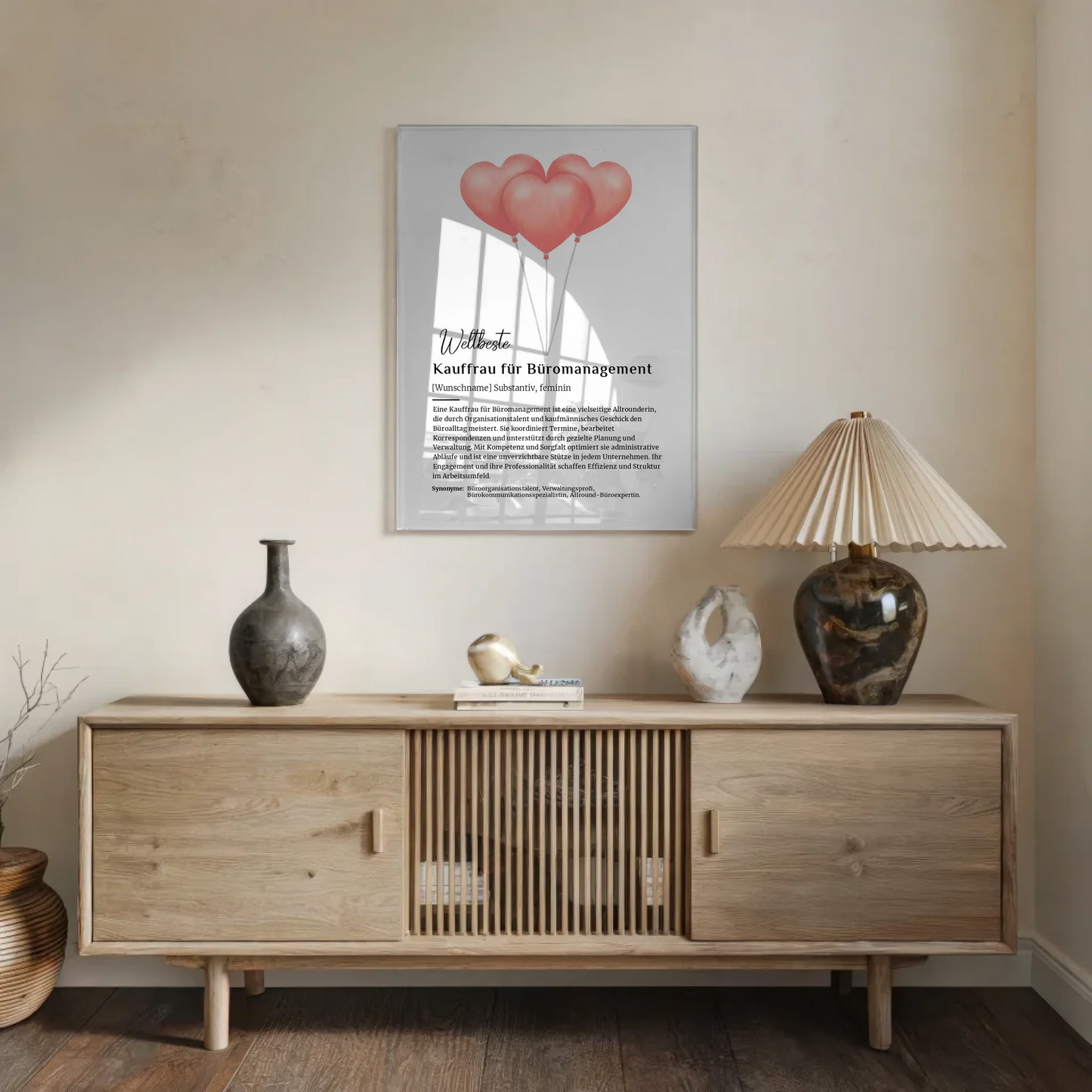 Acrylglas Bild Poster Kauffrau für Büromanagement Geschenk