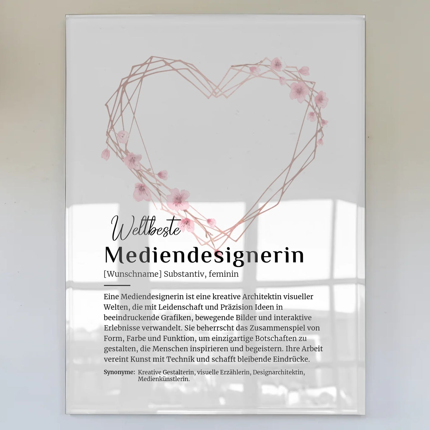 Acrylglas Bild Poster Definition Mediendesignerin Geschenk