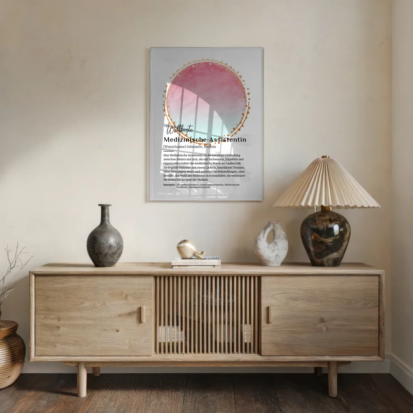 Acrylglas Bild Poster Definition Medizinische Assistentin mit Namen Geschenkidee