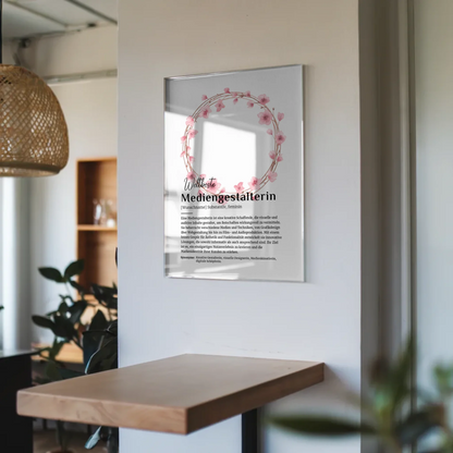 Acrylglas Bild Poster Definition Mediengestalterin Namen Geschenk