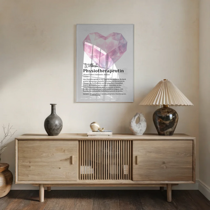 Acrylglas Bild Poster Physiotherapeutin mit Namen Geschenk