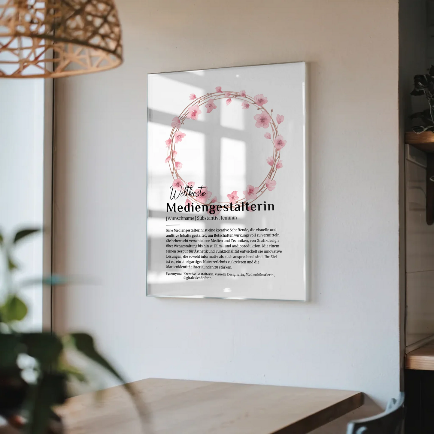 Acrylglas Bild Poster Definition Mediengestalterin Namen Geschenk
