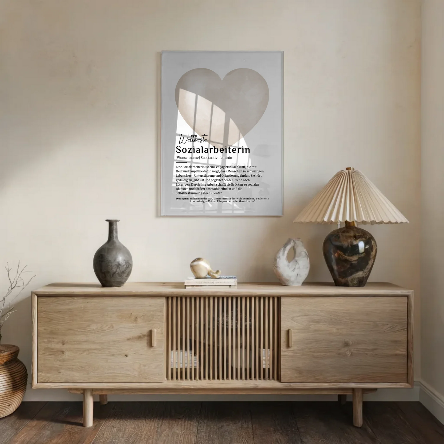Acrylglas Bild Poster Definition Sozialarbeiterin mit Namen Geschenk
