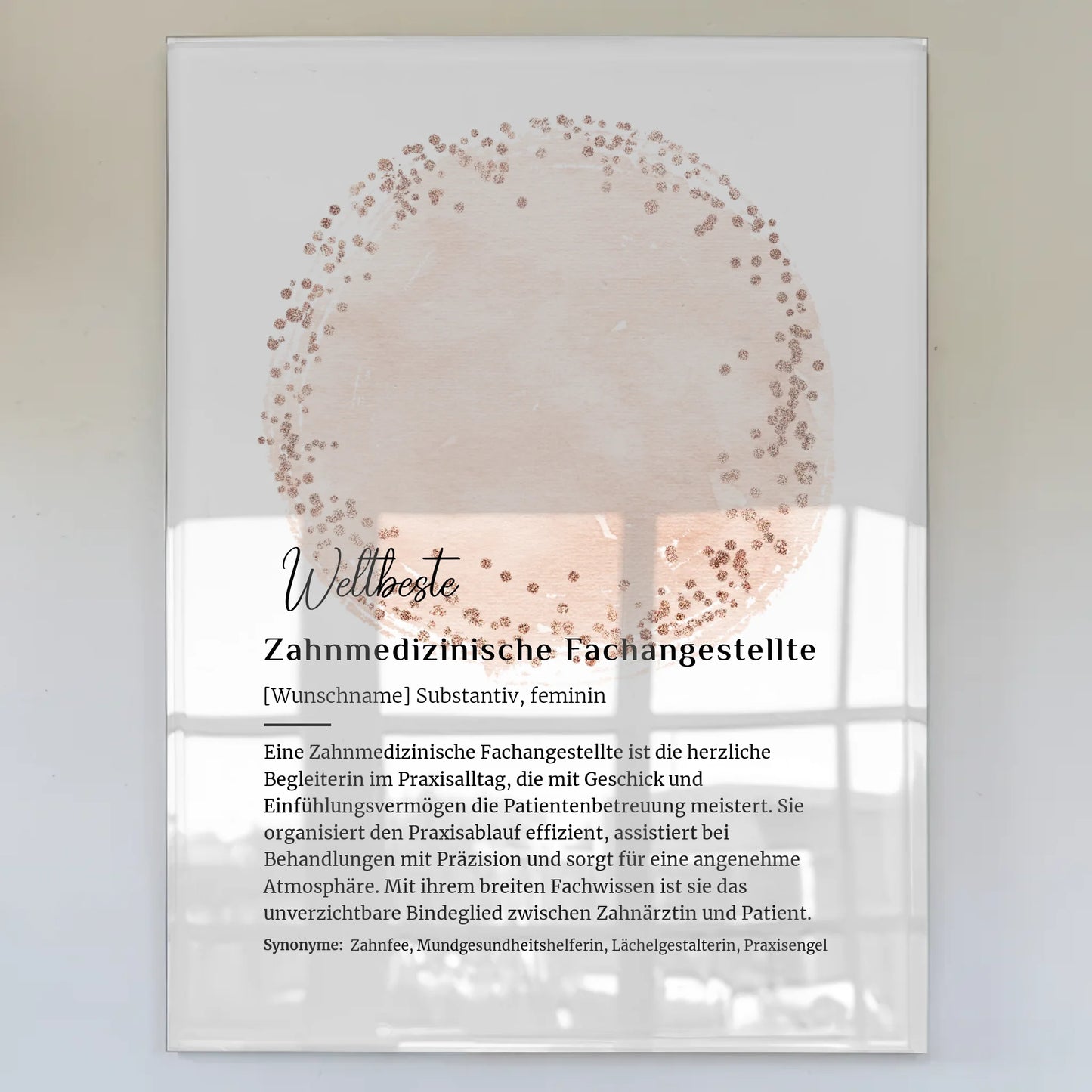 Acrylglas Bild Poster Zahnmedizinische Fachangestellte Geschenk