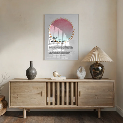Acrylglas Bild Poster Balletttänzerin mit Namen Geschenk