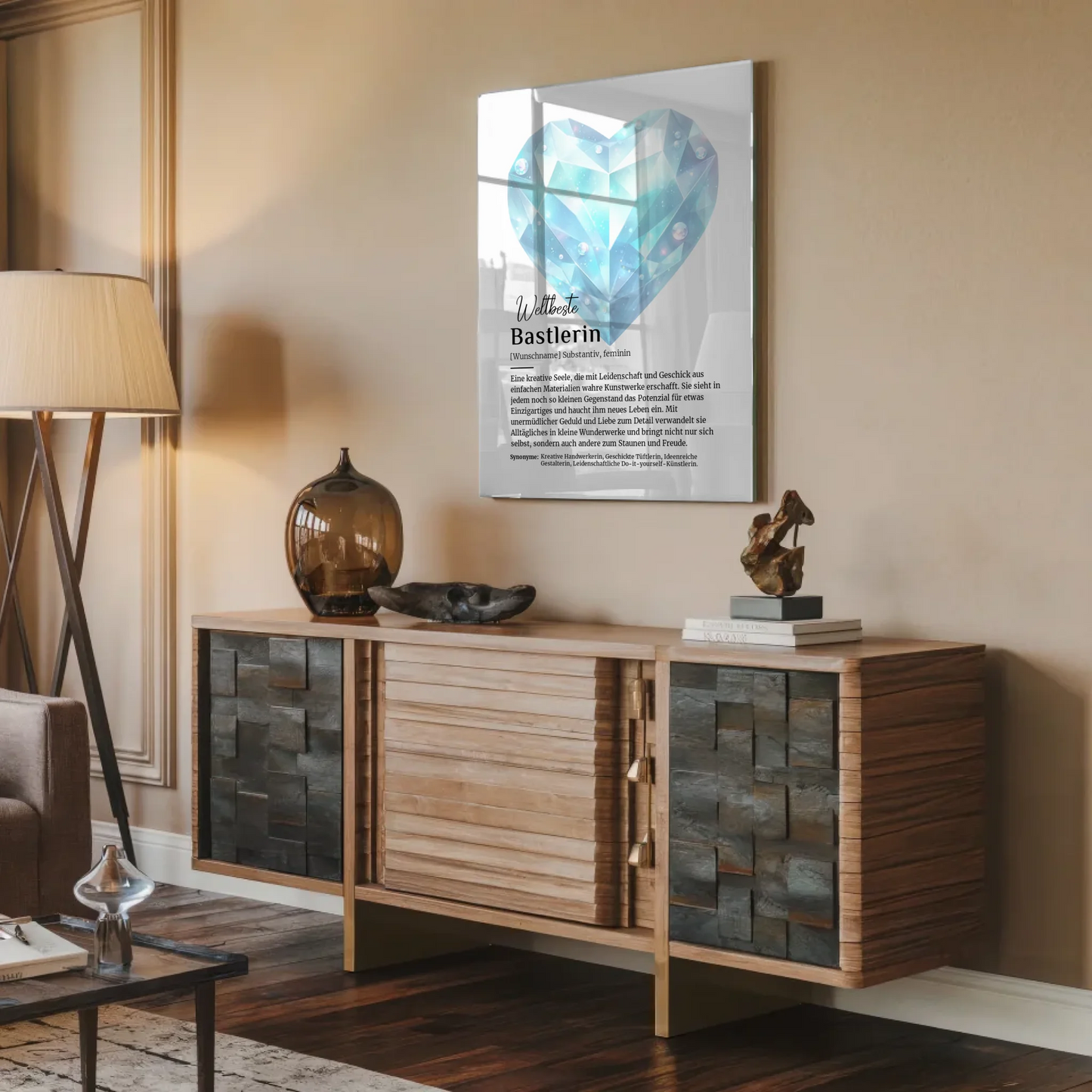 Acrylglas Bild Poster Definition Bastlerin mit Namen Geschenkidee