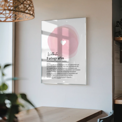 Acrylglas Bild Poster Definition mit Namen Geschenkidee - Wandbild