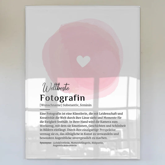 Acrylglas Bild Poster Definition mit Namen Geschenkidee - Wandbild