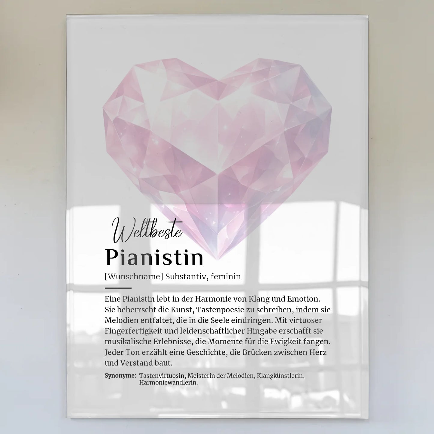 Acrylglas Bild Poster Definition Pianistin Klavier Namen