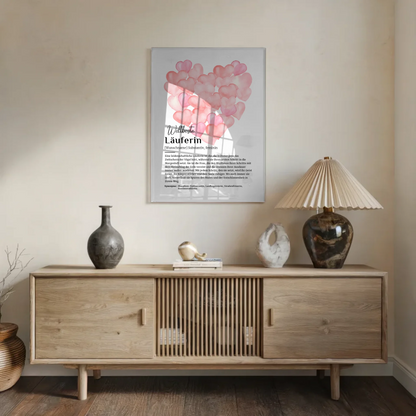 Acrylglas Bild Poster Definition Läuferin mit Namen Geschenkidee