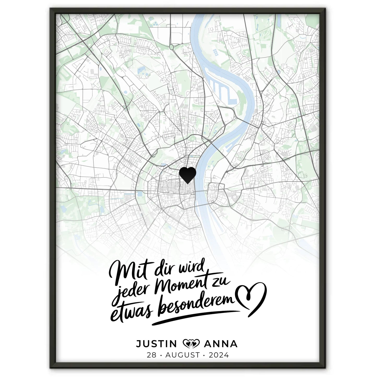 Personalisiert Stadtkarten Poster Paare Mit Dir Wird Jeder Moment Besonderem