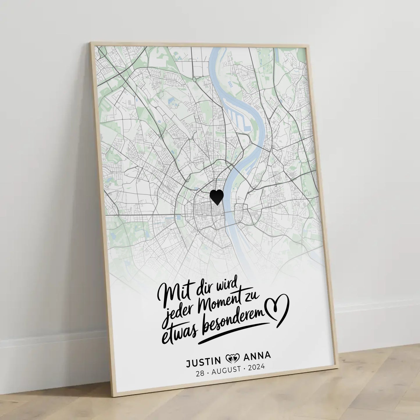 Personalisiert Stadtkarten Poster Paare Mit Dir Wird Jeder Moment Besonderem