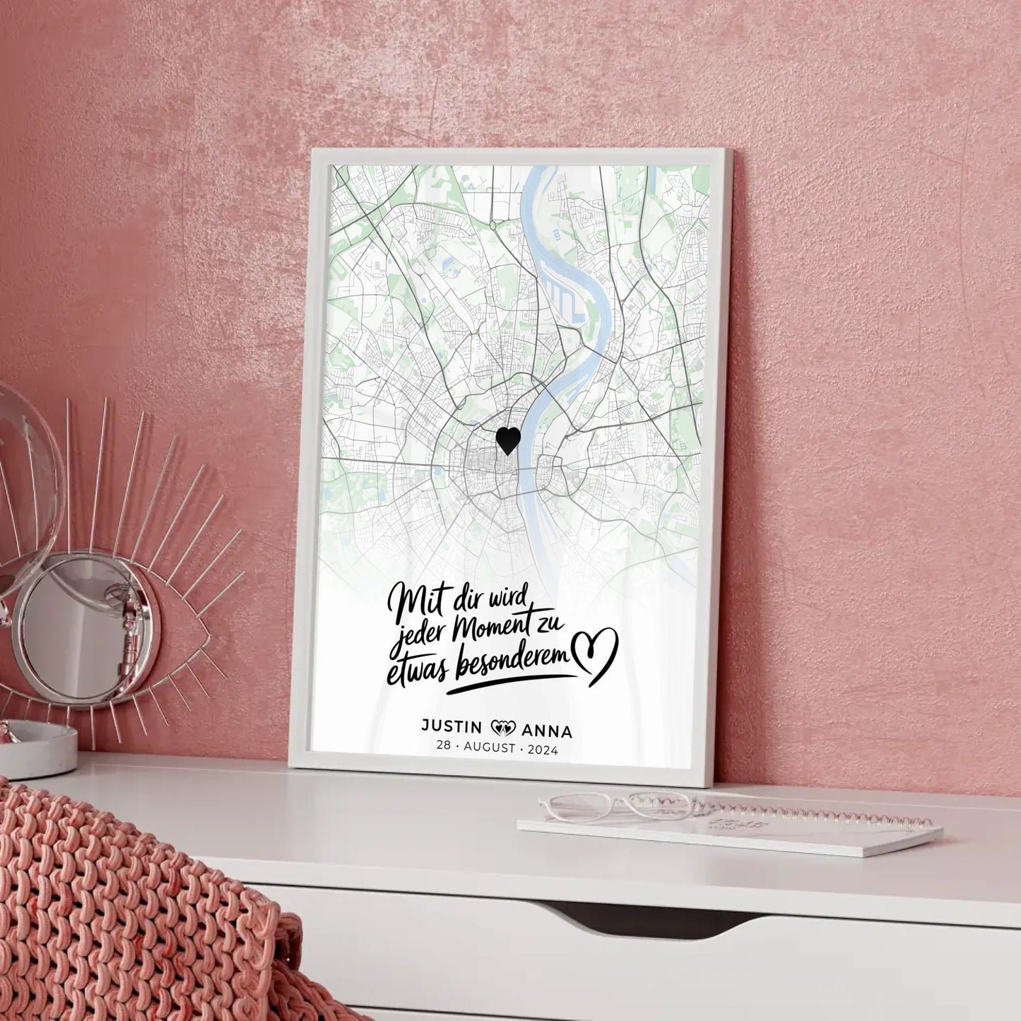 Personalisiert Stadtkarten Poster Paare Mit Dir Wird Jeder Moment Besonderem
