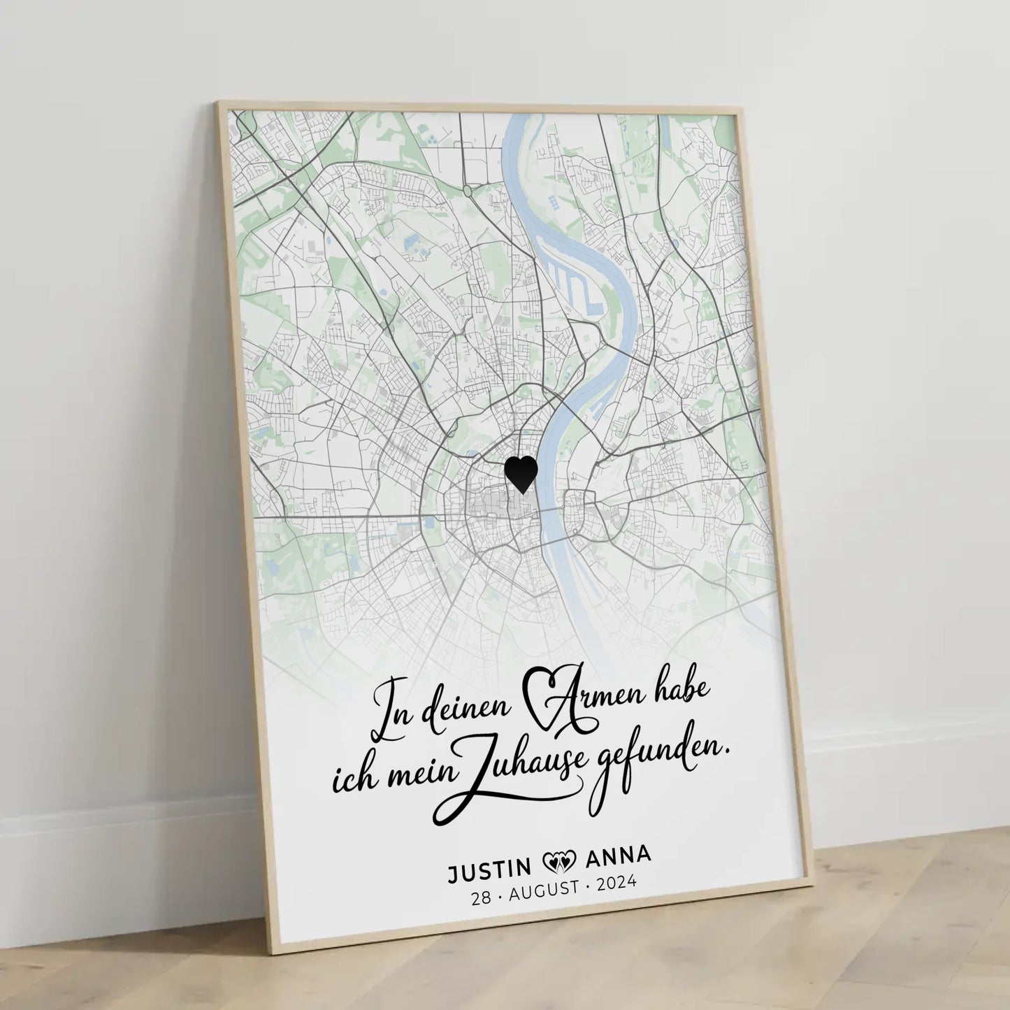 Personalisiert Stadtkarten Poster Paare In Deinen Armen Habe Ich Mein Zuhause Gefunden Natur Wo Alles Begann
