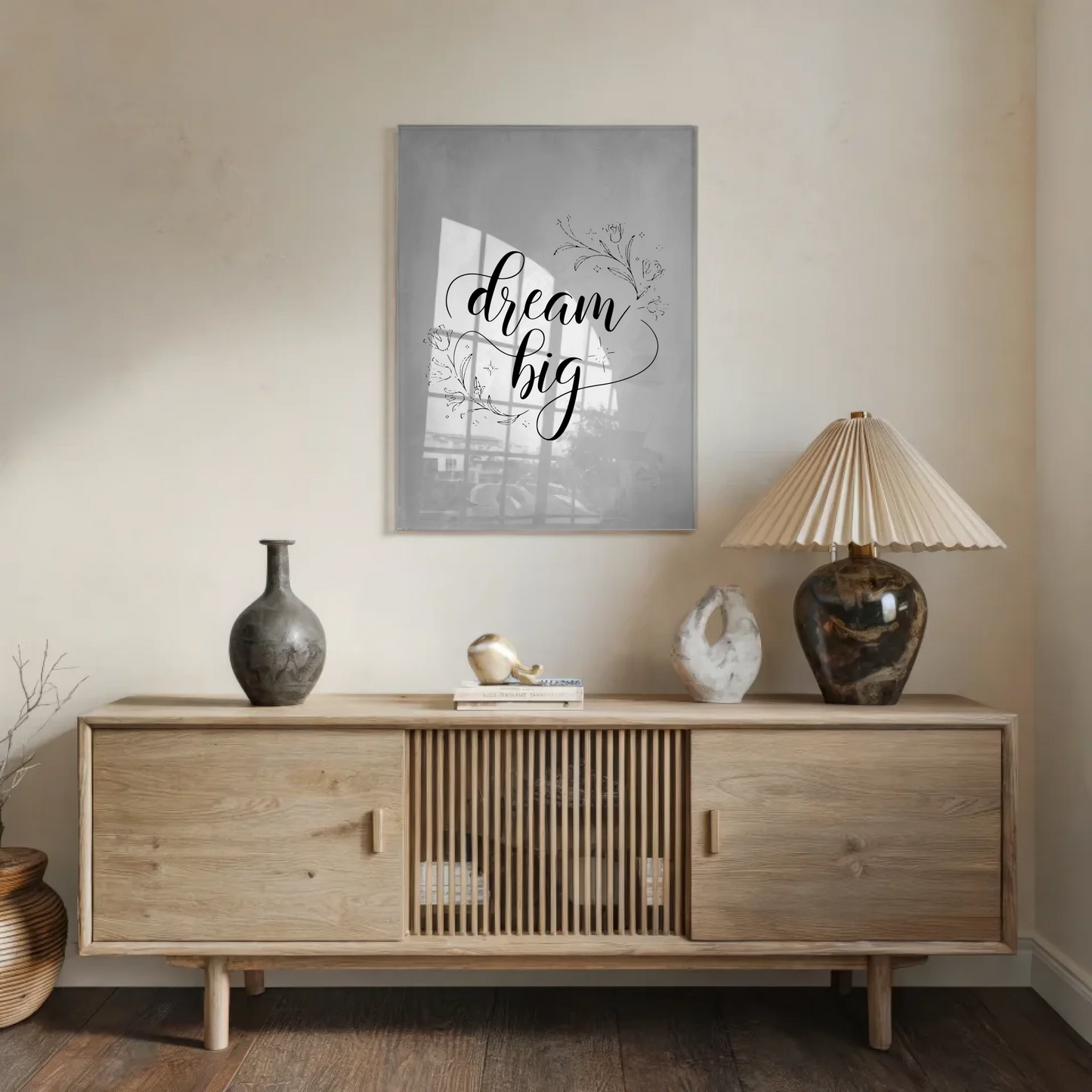 Acrylglas Wandbild Dream Big - Personalisiertes Geschenk