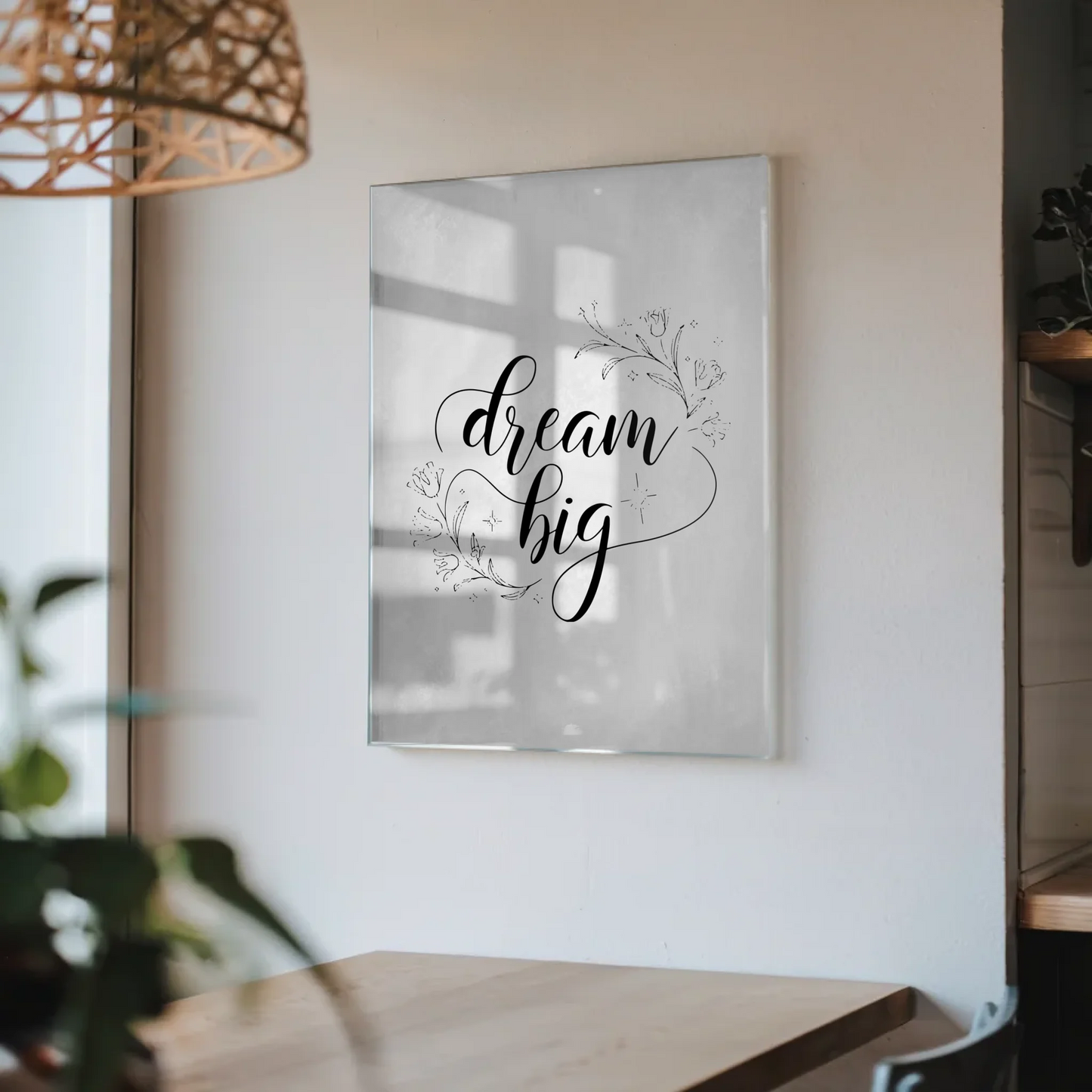 Acrylglas Wandbild Dream Big - Personalisiertes Geschenk