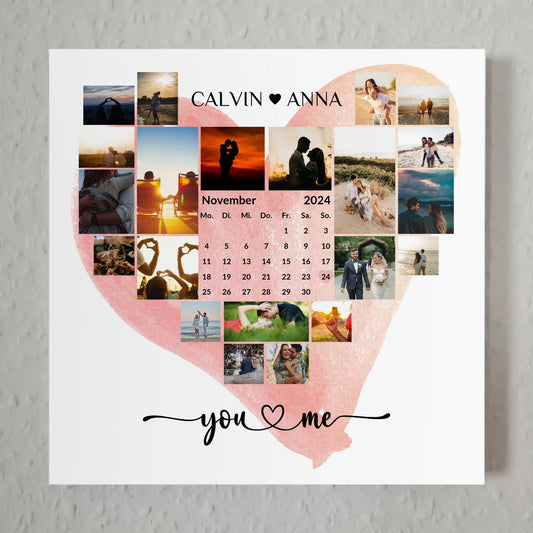 Fotoboard Magnet Wandbild Fotocollage You Me Geschenk