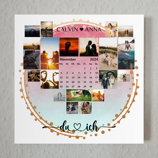 Magnetposter Fotoboard Fotocollage Du & Ich Geschenk