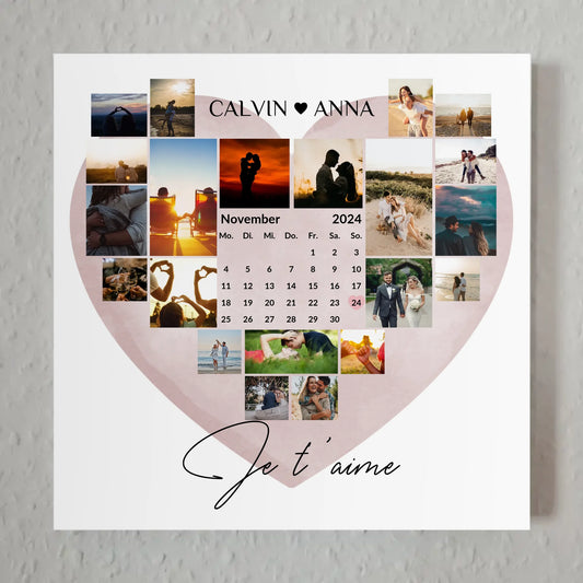 Magnet Poster Fotocollage Je T Aime personalisiert