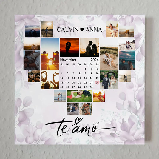 Magnetisches Fotocollage Poster Te Amo Geschenk