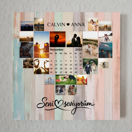 Fotoboard Poster Magnetisch Fotocollage Seni Seviyorum