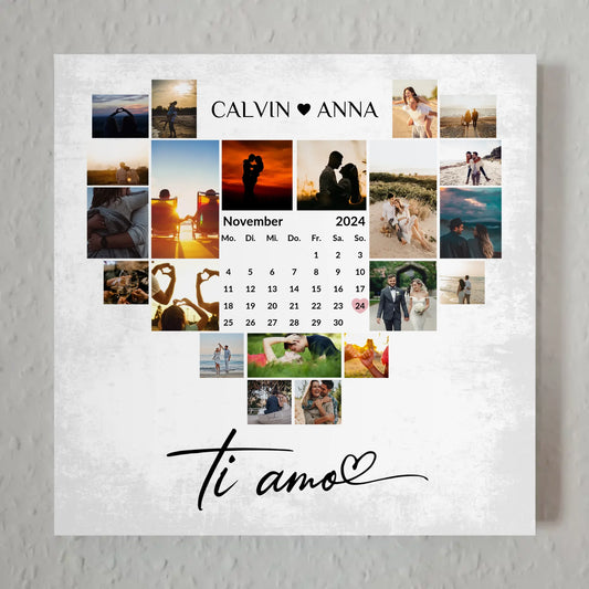 Magnetposter Fotoboard Fotocollage Ti Amo Geschenk