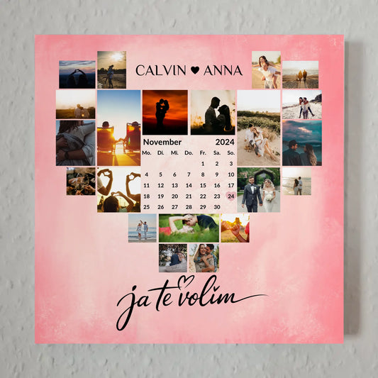 Magnet Poster Fotocollage Ja Te Volim Geschenkidee