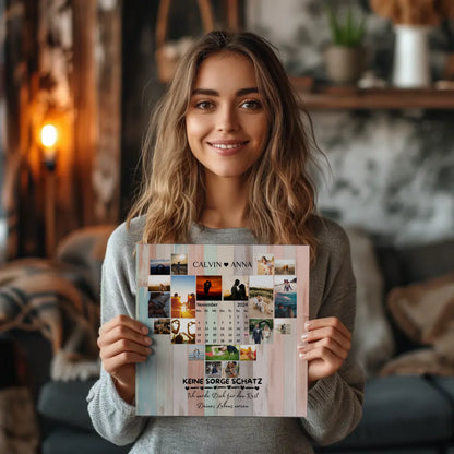 Poster Magnetisch Fotocollage Keine Sorge Schatz Geschenk