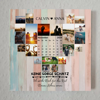 Poster Magnetisch Fotocollage Keine Sorge Schatz Geschenk