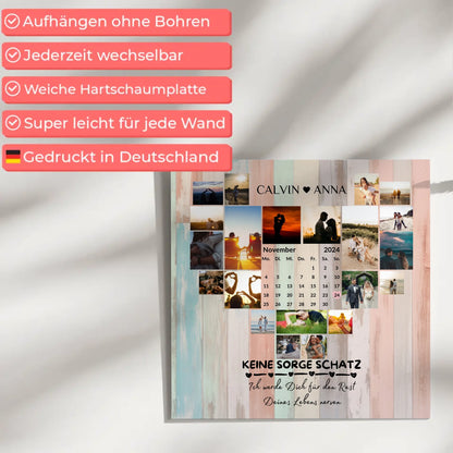 Poster Magnetisch Fotocollage Keine Sorge Schatz Geschenk