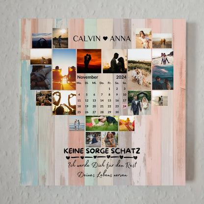 Poster Magnetisch Fotocollage Keine Sorge Schatz Geschenk