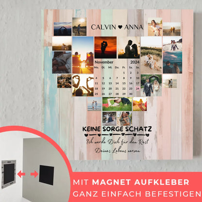 Poster Magnetisch Fotocollage Keine Sorge Schatz Geschenk