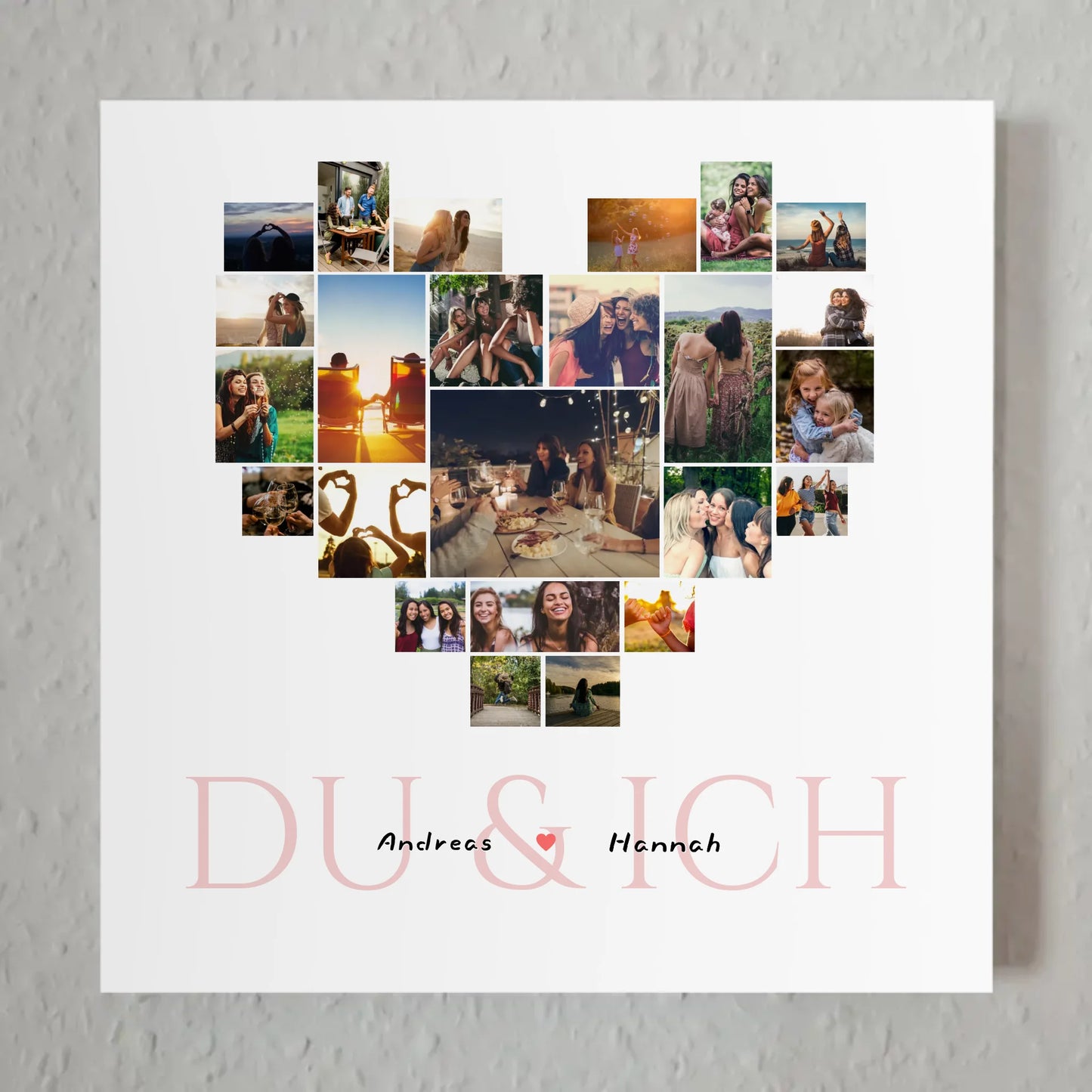 Magnetisches Fotoboard für Paare für Valentinstag 24 Fotos & Namen
