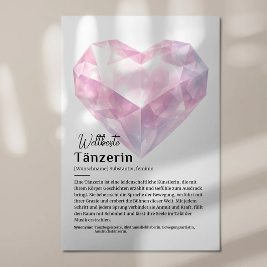 Fotoboard Poster Magnetisch Tänzerin Tanzen mit Namen