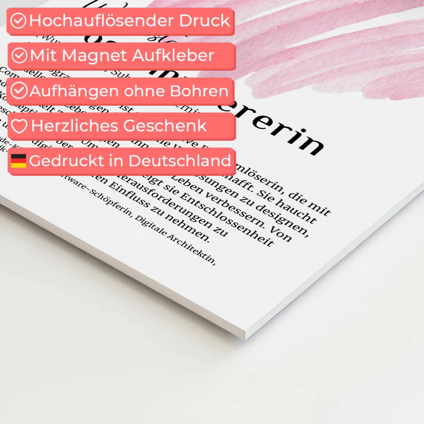 Fotoboard Magnetisch Programmiererin mit Namen Geschenk