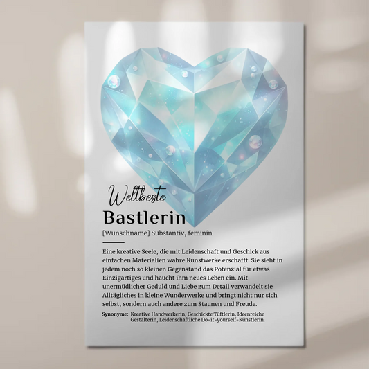 Magnet Poster Bastlerin Basteln mit Namen Geschenkidee