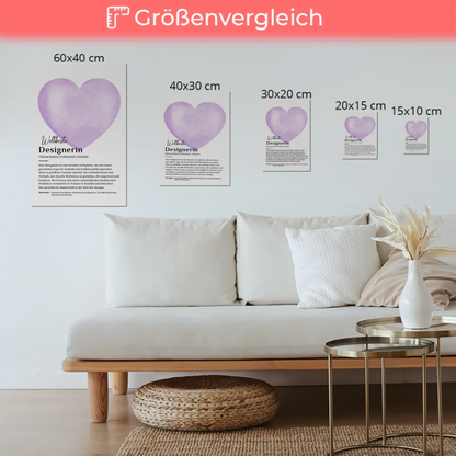 Magnetisches Fotoboard Designerin Design mit Namen Geschenk