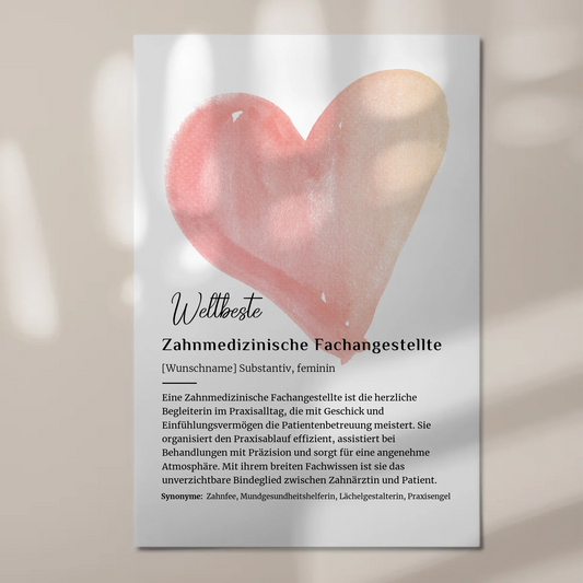 Magnetisches Fotoboard Kosmetikerin mit Namen Geschenkidee