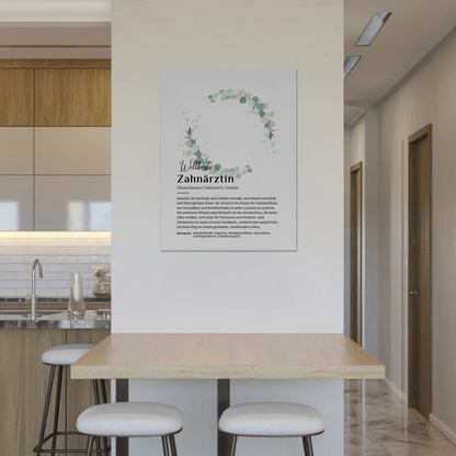 Fotoboard Poster Magnetisch Zahnärztin mit Namen Geschenk