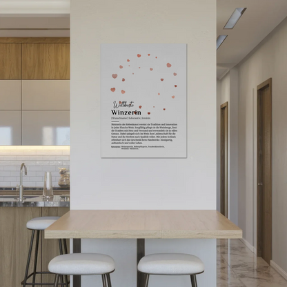 Magnetisches Poster Winzerin mit Namen Geschenkidee