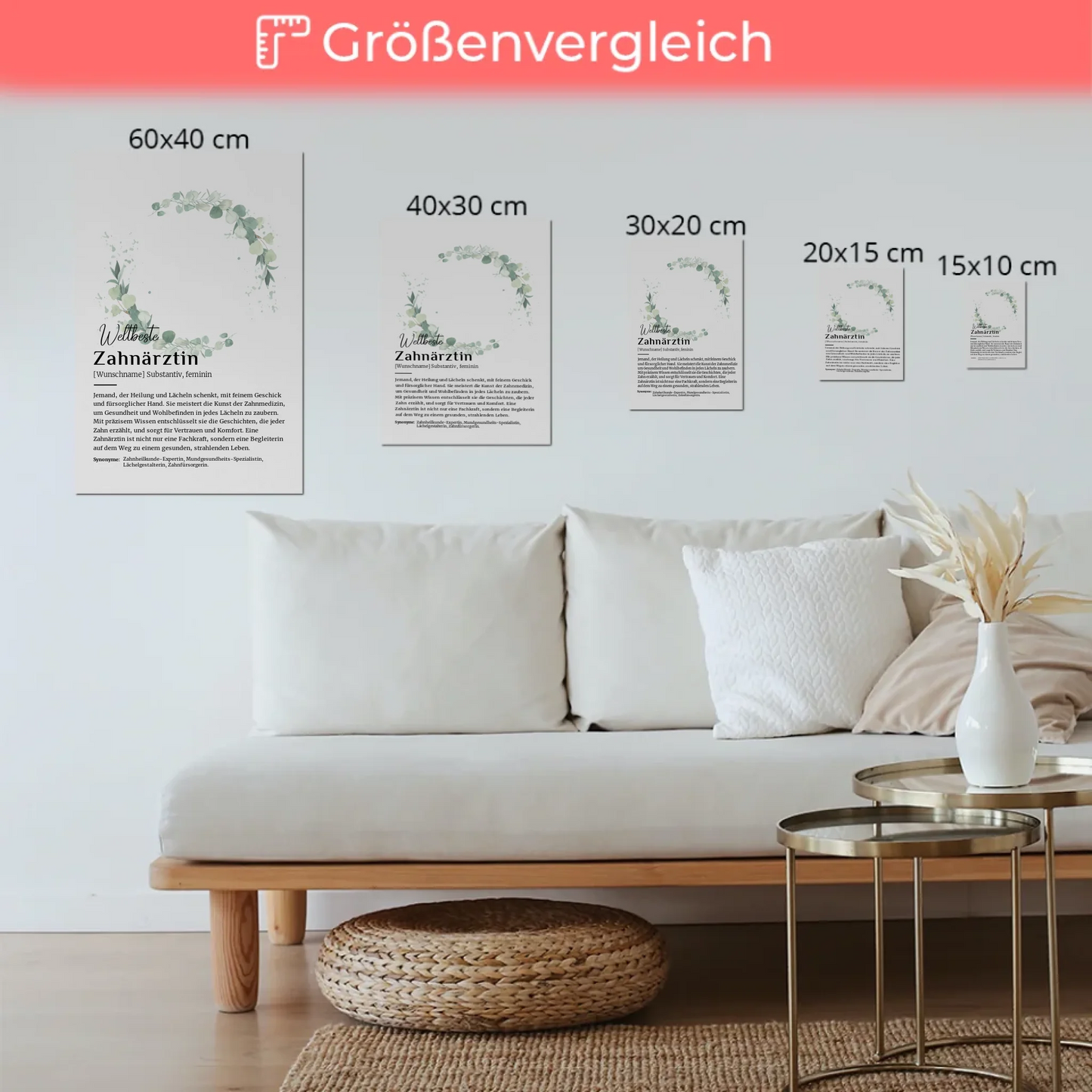 Fotoboard Poster Magnetisch Zahnärztin mit Namen Geschenk