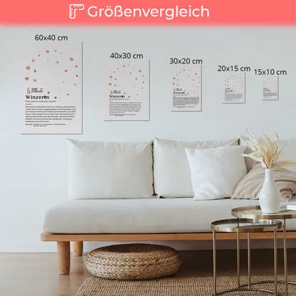 Magnetisches Poster Winzerin mit Namen Geschenkidee