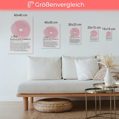 Fotoboard Magnet Wandbild Kauffrau E-Commerce Geschenk