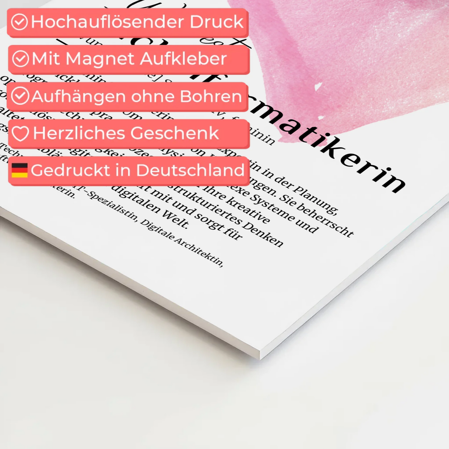 Poster Magnetisch Fachinformatikerin mit Namen Geschenkidee