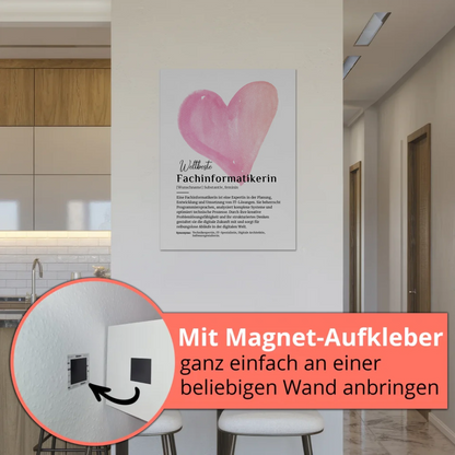 Poster Magnetisch Fachinformatikerin mit Namen Geschenkidee